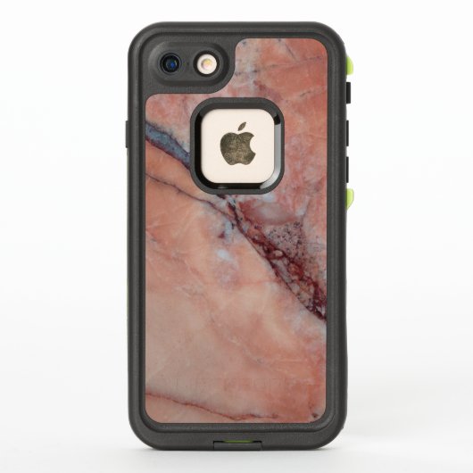 Coque LifeProof Pour iPhone Marbre rose Avec Défaut Décoratif (Dos)