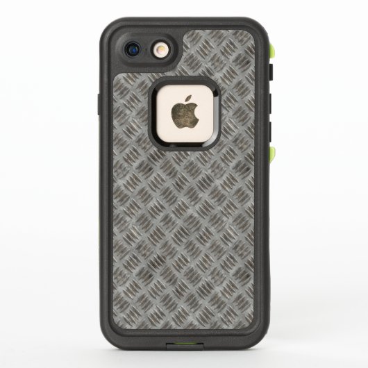 Coque LifeProof Pour iPhone Métal argenté texturé à la main (Dos)