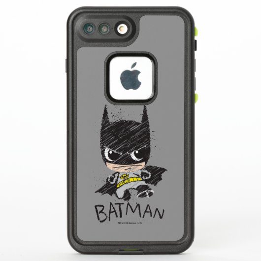 Coque LifeProof Pour iPhone Mini classique Batman Sketch (Dos)