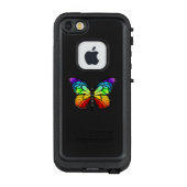 Coque LifeProof Pour iPhone Monarque papillon arc-en-ciel (Dos)