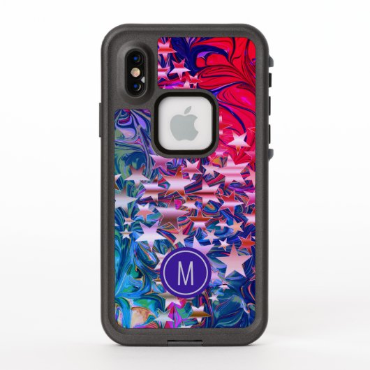 Coque LifeProof Pour iPhone MONOGRAM Étoiles Abstraites (Dos)