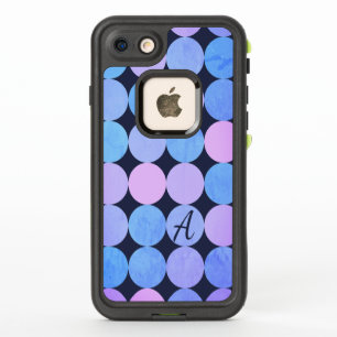 Monogramme bleu pourpre et rose des cercles