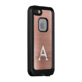 Coque LifeProof Pour iPhone Monogramme en acier inoxydable rose Rose Rose Rose (Dos/Droite)