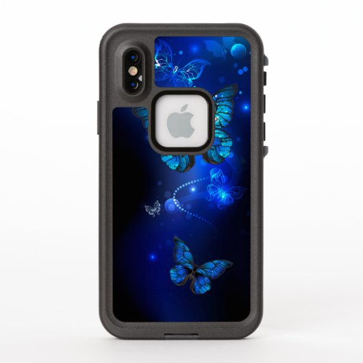 Coque LifeProof Pour iPhone Morpho Butterfly in the Dark Background (Dos)
