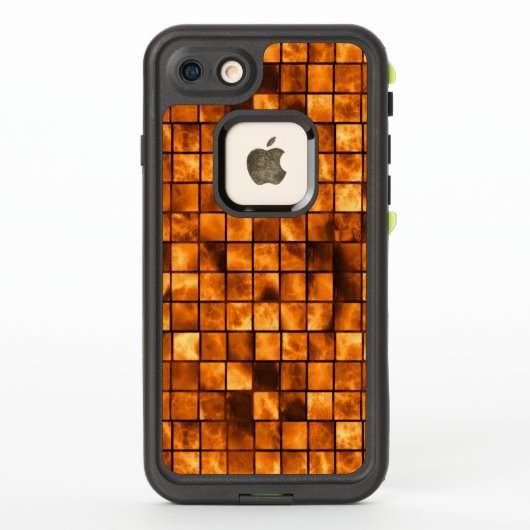 Coque LifeProof Pour iPhone Motif Carreaux d'or (Dos)