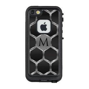 Coque LifeProof FRÄ’ Pour iPhone SE/5/5s Motif géométrique métallique argenté et gris 3