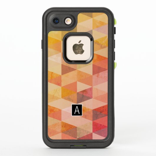Coque LifeProof Pour iPhone Motif géométrique Triangle souple | Monogramme (Dos)