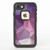 Coque LifeProof Pour iPhone Motif Pyramide Abstrait rose pourpre (Dos)
