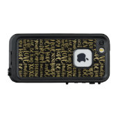 Coque LifeProof Pour iPhone Mots Gold Inspiration (Dos Horizontal)