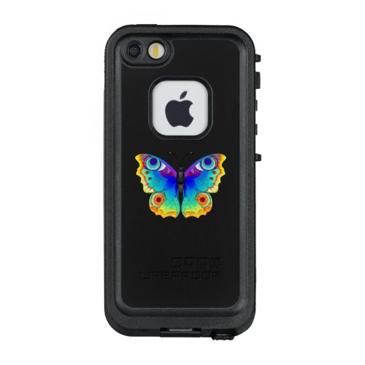 Coque LifeProof Pour iPhone Oeil de paon arc-en-ciel (Dos)
