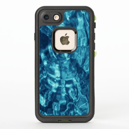 Coque LifeProof Pour iPhone Ondulations abstraites de l'eau bleue (Dos)