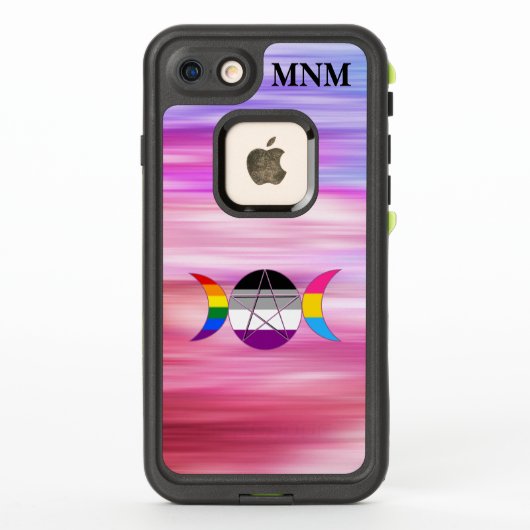 Coque LifeProof Pour iPhone Pentacle Rainbow personnalisable de déesse triple (Dos)