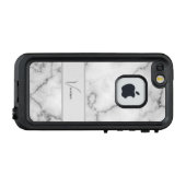 Coque LifeProof Pour iPhone Personnalisation du Motif de marbre (Dos Horizontal)
