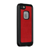 Coque LifeProof Pour iPhone Photo de toile rouge de texture de tissu (Dos/Droite)