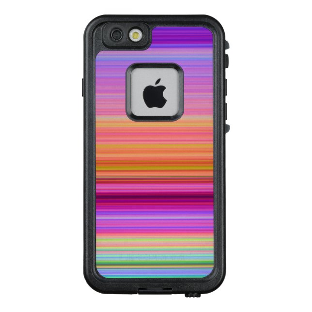 Coque LifeProof Pour iPhone Rayures de lever de soleil (Dos)