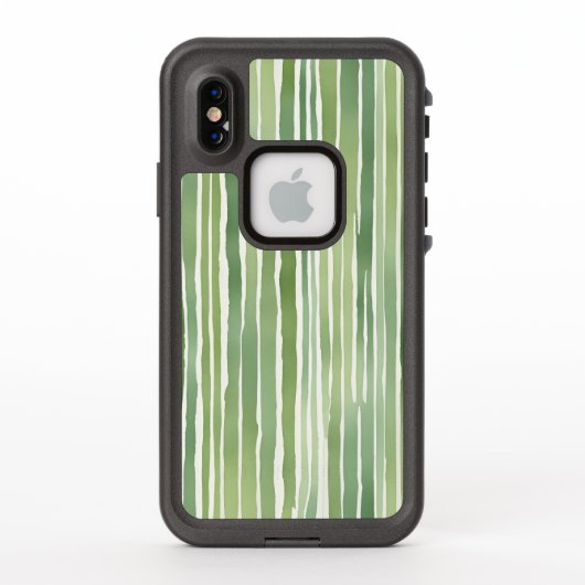 Coque LifeProof Pour iPhone Rayures Vertes (Dos)