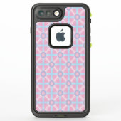 Coque LifeProof Pour iPhone Rose mignon, violet et bleu clair Motif (Dos)
