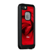Coque LifeProof Pour iPhone Rose rouge personnalisée (Dos/Droite)