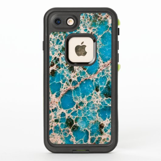 Coque LifeProof Pour iPhone Série Gemstone - Mosaïque Turquoise (Dos)