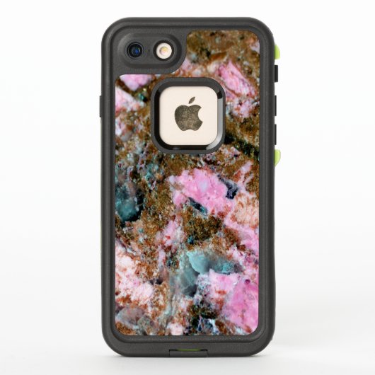Coque LifeProof Pour iPhone Série Gemstone - Rose foncé et Thulite vert (Dos)