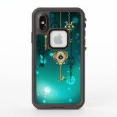 Coque LifeProof Pour iPhone Skeleton Keys on Green Background (Dos)