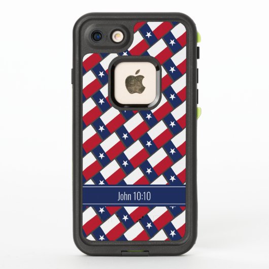 Coque LifeProof Pour iPhone TEXAS DRAPEAU Écriture personnalisée Elégant TEXAN (Dos)