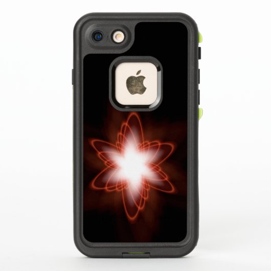 Coque LifeProof Pour iPhone Tourbillon rouge atomique (Dos)