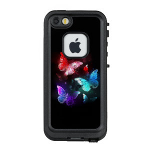 Coque LifeProof FRÄ’ Pour iPhone SE/5/5s Trois papillons brillants sur l'arrière - plan de