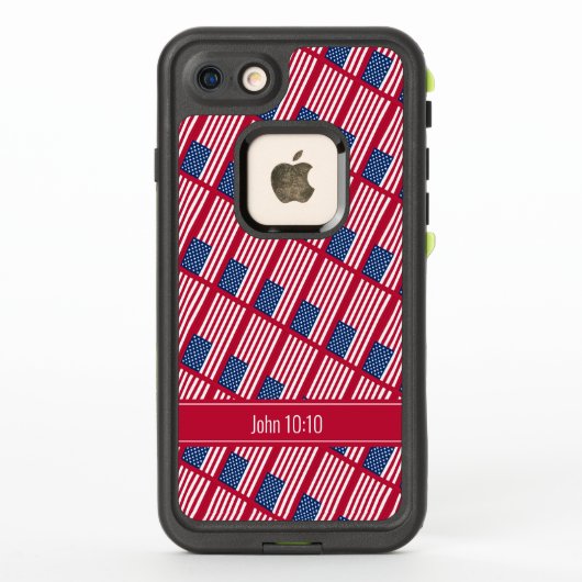 Coque LifeProof Pour iPhone USA AMERICA DRAPEAU Patriotique Personnalisé Améri (Dos)