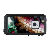 Coque LifeProof Pour iPhone Vent foncé centré sur le cube (Dos Horizontal)