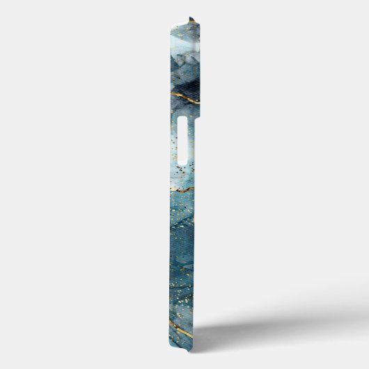 Coque marbré bleu-coque iphone (Verso / Droite)