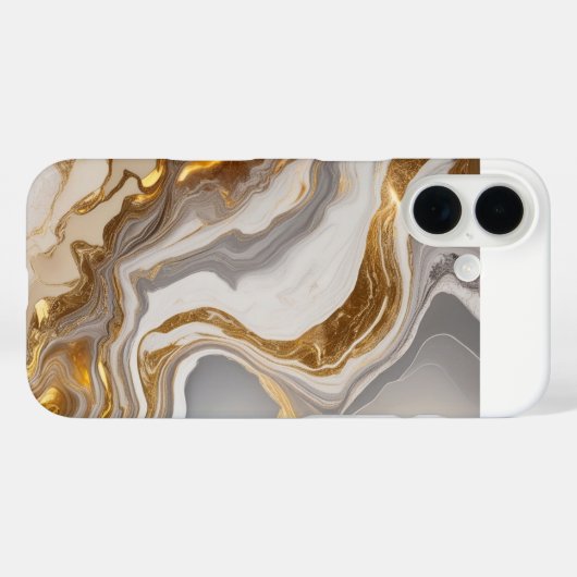 Coque marbré-Mate Tough Apple iPhone 16 Coque (Verso (horizontal))