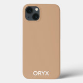 Coque-Mate coque iphone de couleur beige brun Oryx (Verso)