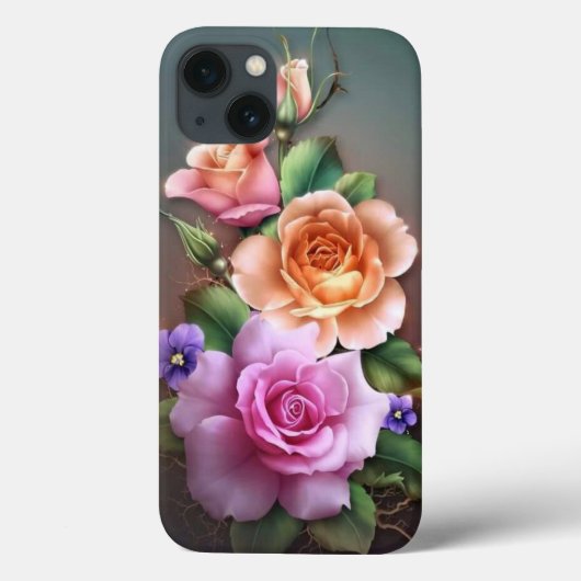Coque-Mate coque iphone de design floral (Verso)