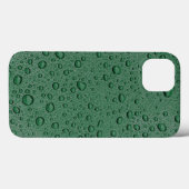 Coque-Mate coque iphone de gouttelettes d'eau vert (Verso (horizontal))