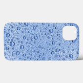 Coque-Mate coque iphone gouttelettes d'eau bleu (Verso (horizontal))