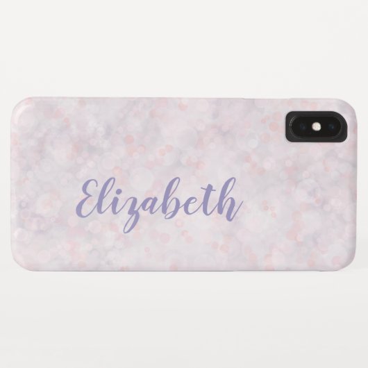 Coque-Mate de Bokeh rose clair iPhone XS Coque max (Dos (Horizontal))