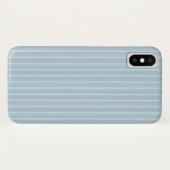 Coque-Mate iPhone X Coque rayé bleu chatoyant (Dos (Horizontal))