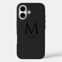 Coque-Mate simple et moderne Monogramme coque ipho