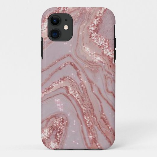 Coque-Mate Tough Rose Gold Marble iPhone 11 Coque (Dos)
