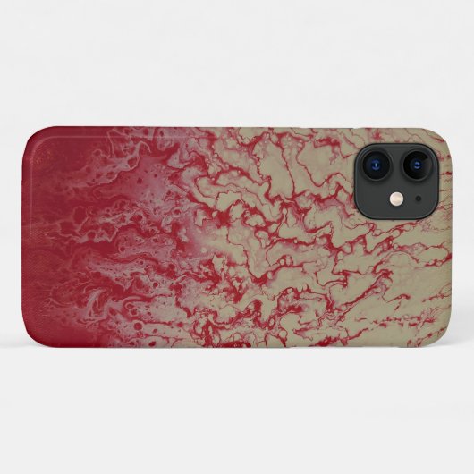 Coque Maui Abstrait Red/Bleached Titanium iPhone 1 (Dos (Horizontal))