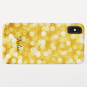 Coque max. pour iPhone XS Gold Bokeh (Dos (Horizontal))