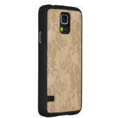 Coque Mince En Érable Galaxy S5 Dentelle beige (Droite)