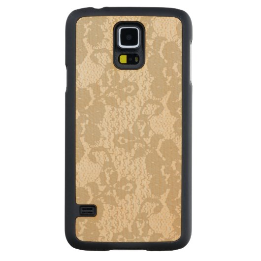 Coque Mince En Érable Galaxy S5 Dentelle beige (Dos)