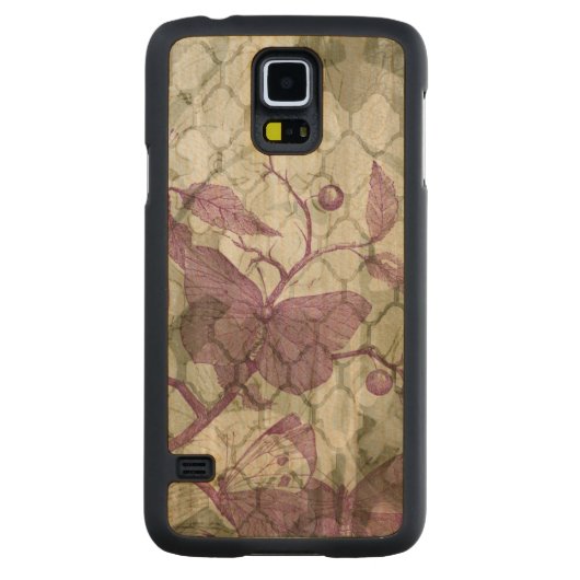 Coque Mince En Érable Galaxy S5 Papillons arabes III (Dos)