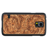 Coque Mince En Érable Galaxy S5 Simili cuir usiné exotique (Devant (horizontal))