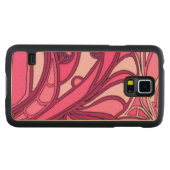 Coque Mince En Érable Galaxy S5 Tableau Abstrait à panneau rose (Devant (horizontal))