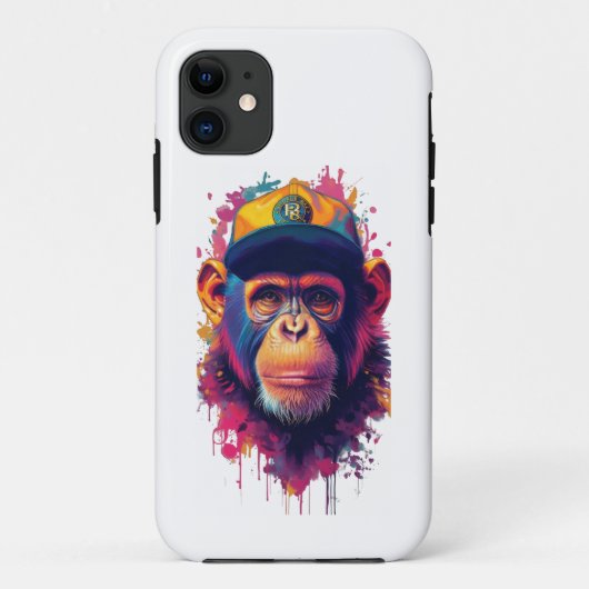 Coque mobile cool Casquette de singe (Dos)