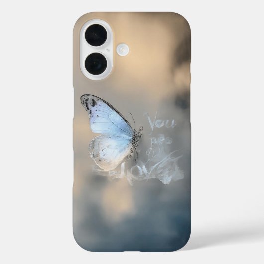 Coque mobile Crystal Blue Butterfly (Verso)