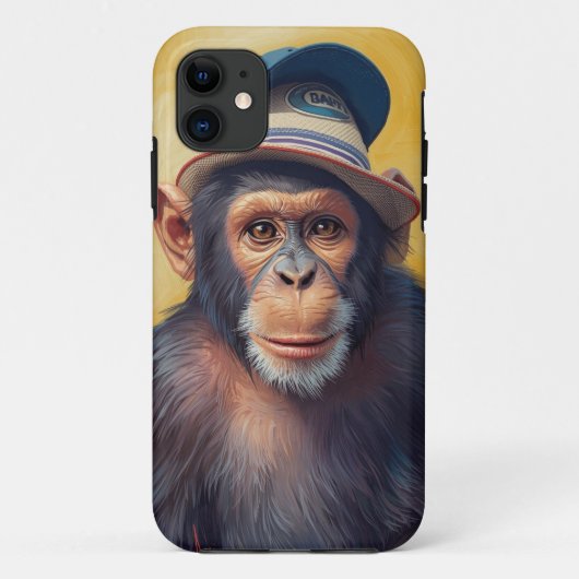 Coque mobile élégant Monkey Portrait (Dos)